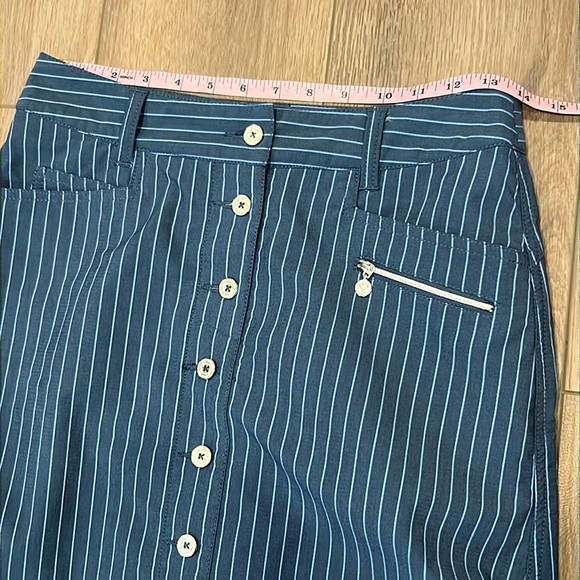 Daily Sports Striped Blue Button-Front Skort Golf Tennis Size 2 Born in Sweden - Picture 5 of 15